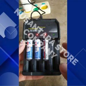 COD Taffware Charger Baterai 4 Slot 14500 18350 18650 Li-Ion with LED MS 5D84A