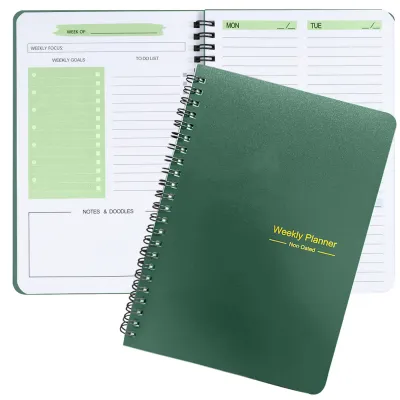 Planner Schedule Agenda Efficiency Notebook รายวันรายสัปดาห์รายเดือนไดอารี่วารสารสําหรับนักเรียนโรงเรียนเครื่องเขียนอุปกรณ์สํานักงาน