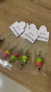 ตะกร้อตกปลาบ่อ 1 ลูก ราคา 19.- สีสาวยแข่ง ตะกร้อสายหน้าดิน ตะกร้อสายเขื่อน ตะกร้อโฟม ซิ่งจิ๋ว