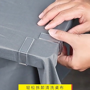 4pcs Transparent Tablecloth Clip Anti-Slip Table Cloth Clip Plastic Stopper Table Cloth Holder Klip Alas Meja Lutsinar