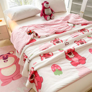 A-Class Ultraman Cartoon Ice Silk Bean Bean Quilt Summer Air Conditioner Quilt Cool Core Children Soothing Soybean Quilt Washable