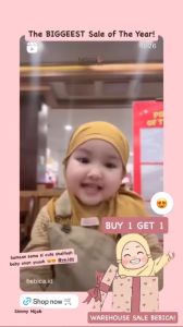 BEBICA - Simmy Hijab Bayi & Anak Perempuan: Bahan Lembut dan Nyaman