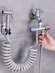 Bộ Vòi Xịt Vệ Sinh Inox 304 Dây Lò Xo Áp Lực Mạnh Cho Bồn Cầu Toilet Nhà Tắm Phòng Vệ Sinh