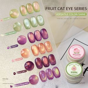 PERFECT COLOR Fruit Cat Eye Gel Nail Polish 3g Glitter Ge Nail Polish Set Green Pink Gold Holographic Cat Eye