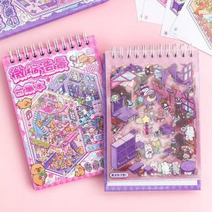 Mr. Paper 30Pcs 3d three-dimensional stacking miniature scene stickers scenery sticker book girls puzzle handmade diy stress