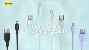 Cáp sạc nhanh truyền dữ liệu cho Ai-phôn Ba-se-us Pudding Series Fast Charging Cable USB to Lai-nin 2.4A