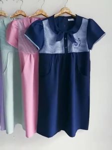 ชุดคลุมท้องแฟชั่น เดรสใส่คลูมู หรือรูปการบรรยายของทุกฤดูทุกโอกาศเนื้อผ้าสเปนเนท การตั้งครรภ์ สบา ใส่ได้ทุกโอกาศ ใส่ได้ทุกฤดู