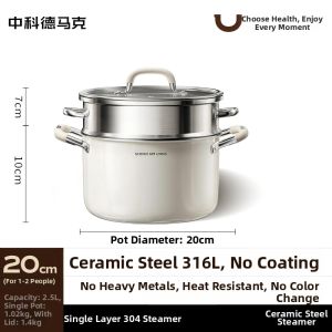 DUMIK | Ceramic 316 Stainless Steel Food Grade Multi-Cooking Pot 1