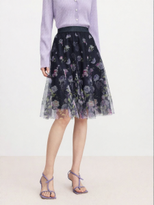 Koradior | Elegant French Style Flowery Lace Half Skirt