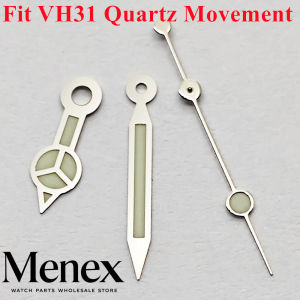 Menex Silver VH31 Watch Hands Blue-Green Luminous Fit For VH31 Quartz Movement Watch Replacement Spare Parts