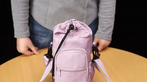 Portable Water Bottle Bag with Adjustable Strap Thermal Mugs Insulated Protective Cover Phone Pocket Outdoor Sports Travel Bag