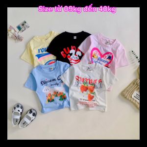 [Hoàn Tiền 6%] Lyvyshop - (Nhí + Đại) Áo thun tay ngắn cho bé trai bé gái siêu dễ thương từ 09kg-40kg (giá 01 áo)