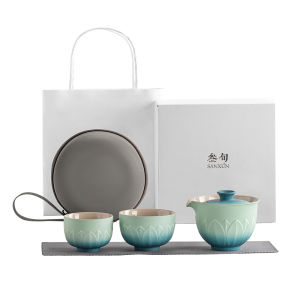 SANXUN | Premium Portable Travel Tea Set 1 Pot 2 Cups