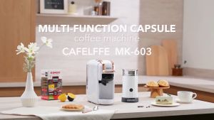 Cafelffe hot/cold Capsule Coffee Maker Machine 4in1 Multiple Capsule Espresso Coffee Nespresso / Dolce Gusto / Coffee Ground / ESE POD Compatible: Starbucks Nestle Capsule Household Coffee Cafeteria 19 Bar long life italy pump