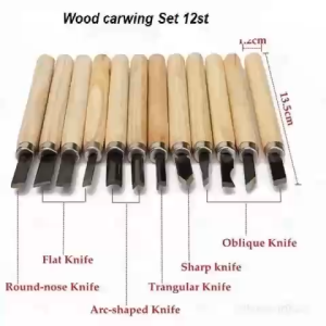 SET 12 CÂY. DAO KHẮC ĐỤC TIỆN chuyên dụng để tiện khắc đồ gỗ thủ công mỹ nghệ. TN0362