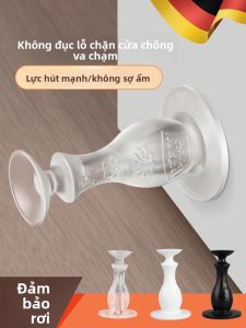 MONLEYTA | Móc cửa bằng cao su mềm không cần khoan chống va đập âm thanh khi đóng cửa thiết bị cố định cho cửa phòng tắm móc cửa kiểu nắp tròn của Đức