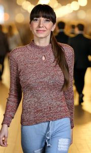 Sweater Smart Casual Wanita Rajut Cokelat Tua