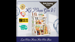 Kệ Bếp Gia Vị 3 Tầng Nhựa VIỆT NHẬT Có Thêm Ngăn Đựng Dao Kéo Thớt Kệ Đa Năng Tiện Lợi