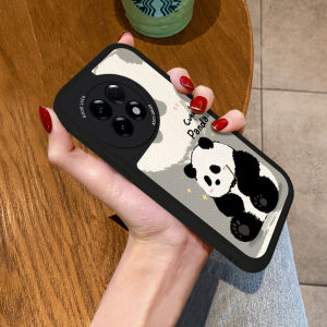 Cute Panda Silicone Leather Phone Case Full Cover for OnePlus Ace5 pro Ace2V Ace3 Cartoon Fun Popular Female New Model