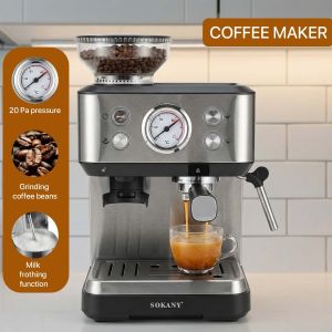 MLZH | Automatic Grinding Espresso Coffee Machine with Steam Frother 1.6L