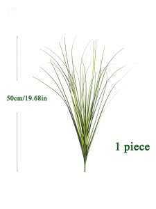 Kmitang | Artificial Reed Grass Large Fake Onion Grass Plants Tropical Green Plants Leaves Bouquet PVC Grass For Wedding Garden Offic