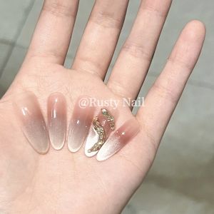 เล็บสวมใส่แบบสวมใส่ด้วยมือ ประดับเพชรระยิบระยับ ลายมุด ความรู้สึกหรูหรา แผ่นติดเล็บ ความยาวปกติ ผลิตจากจีนแผ่นดินใหญ่