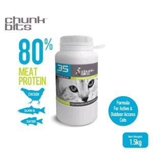 Chunkbits Fit 35 Premium Cat Dry Food (1.5kg) SalmonSeafood Barley.