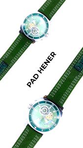 PAD HENER Otto Automatic Sweep Movement Jam Tangan Pria Strap Canvas + Box