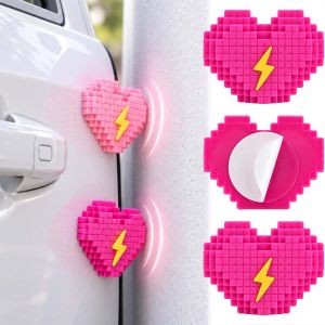 Cửa xe trái tim chống va chạm Sticker PVC cao su mềm chống Đồ bảo vệ chống trầy xước dễ thương Sét thiết kế tình yêu cho gương Bên trang trí thân xe hơi bảo vệ