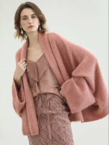 COCO BELLA | Soft & Stylish Pink Design Sweater Coat