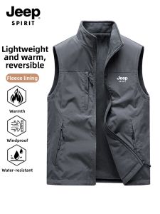 JEEP SPIRIT | Áo Gile Nam Lông Cừu Hai Mặt