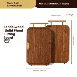 Zhang Xiaoquan | Black Gold Sandalwood Two-Sided Cutting Board