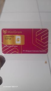 MINIGRAM Gold emas 24 karat 001gr