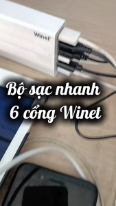 Bộ sạc nhanh 60W 6 cổng USB để bàn Hỗ trợ Quick Charge 3.0 và Smart IC (Sạc cùng lúc 6 thiết bị)