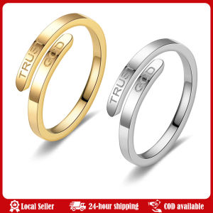 2025 Engrave "TRUST GOD" Adjustable Rings Personalized Custom Stainless Steel Ring for Women Men Wedding Jewelry Gift Engrave "TRUST GOD" Adjustable Rings Personalized Custom Stainless Steel Ring for Women Men Wedding Jewelry Gift