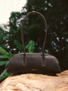 Belle | Leather Tanning Cloud Pearl Womens Baguette Handbag