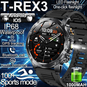 2025 New T-Rex 3 Smart Watch 1.75”HD Extra Large Screen Built-in Dual-band GNSS Compass Military Sport Men IP68 SWIM Bracelet
