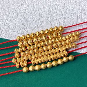 สร้อยข้อมือเงิน S925 ชุบทอง ลูกปัดหยดน้ำมัลเบอร์รี่โบราณ ลูกปัดแยก ลูกปัด DIY ทำด้วยมือ สร้อยข้อมือเชือก