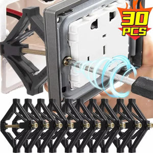 30Pcs Cassette Repairer Dark Box Switch Old Socket Boxes Replacement Fixed Support Rod Wall Sockets Box Repair Screw Plug Tool