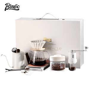 Bincoo phin pha cà phê thiết lập với Hộp Quà Tặng tay ủ Máy pha cà phê thiết lập Bình đựng cà phê tay ủ cà phê chia sẻ bộ nồi Bộ lọc nhỏ giọt đặt cà phê Phụ Kiện máy món quà tốt nhất 600ml
