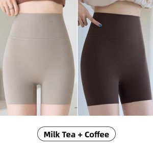 MiiOW | MiiOW Cat Woman High Waist Briefs Three-Quarter Sharkskin Pants Women Summer No-Need Underwear Anti-Light Non-Curling Outerwear Thin Cycling Base Layer Pants