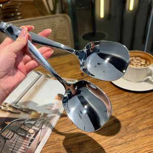 Large Stainless Steel Serving Spoon Public Utensil Time Arc Brand Diningware Dishwashing Resistant Kitchen Tool