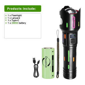 2800000LM Super Bright Flashlight Rechargeable LED Torch Dimmable Camping Lamp Tactical Flashlights For Outdoor FIshing Hunting