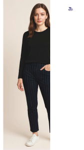 Womens High Rise Regular Fit Leg Pants Casual High Elastic