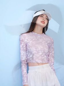 ชูดว่ายน้ําแขนยาว ชูดว่ายน้ำผู้หญิง ชูดว่ายน้ำทูพีช คาบสูง ชูดว่ายน้ํากัน UV ผ้ายืดเนื้อดี ใส่สบาย 2395