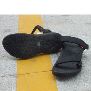 Adhesive Sandals Mens Summer Quick Dry Anti-Slip Wear-Resistant Outdoor Casual Trendy Beach Shoes Cotton Fabric Magic Tape