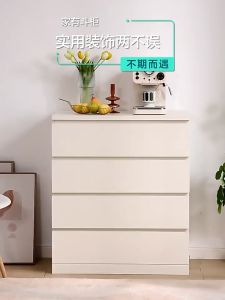 STON 3/4/5 Layer Chest Drawer Storage Cabinet Wardrobe Cupboard Wardrobe Bedroom Nordic Style Solid Wood White Putih Baju Almari Baju Cloth 抽屉柜