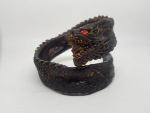 Gelang Bahar Merah Tembus Ukir Naga full