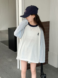 Girls Summer Lightweight Sun Protection T-Shirt White Air Conditioning Shirt Fashionable Design Breathable Material for Kids
