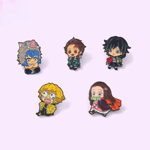 5 Kiểu Trâm Cài Anime Lưỡi Gươm Ma Quỷ Ghim Tráng Men Hoạt Hình Dễ Thương Quà Tặng Bộ Sưu Tập Huy Hiệu Ba Lô Cá Tính